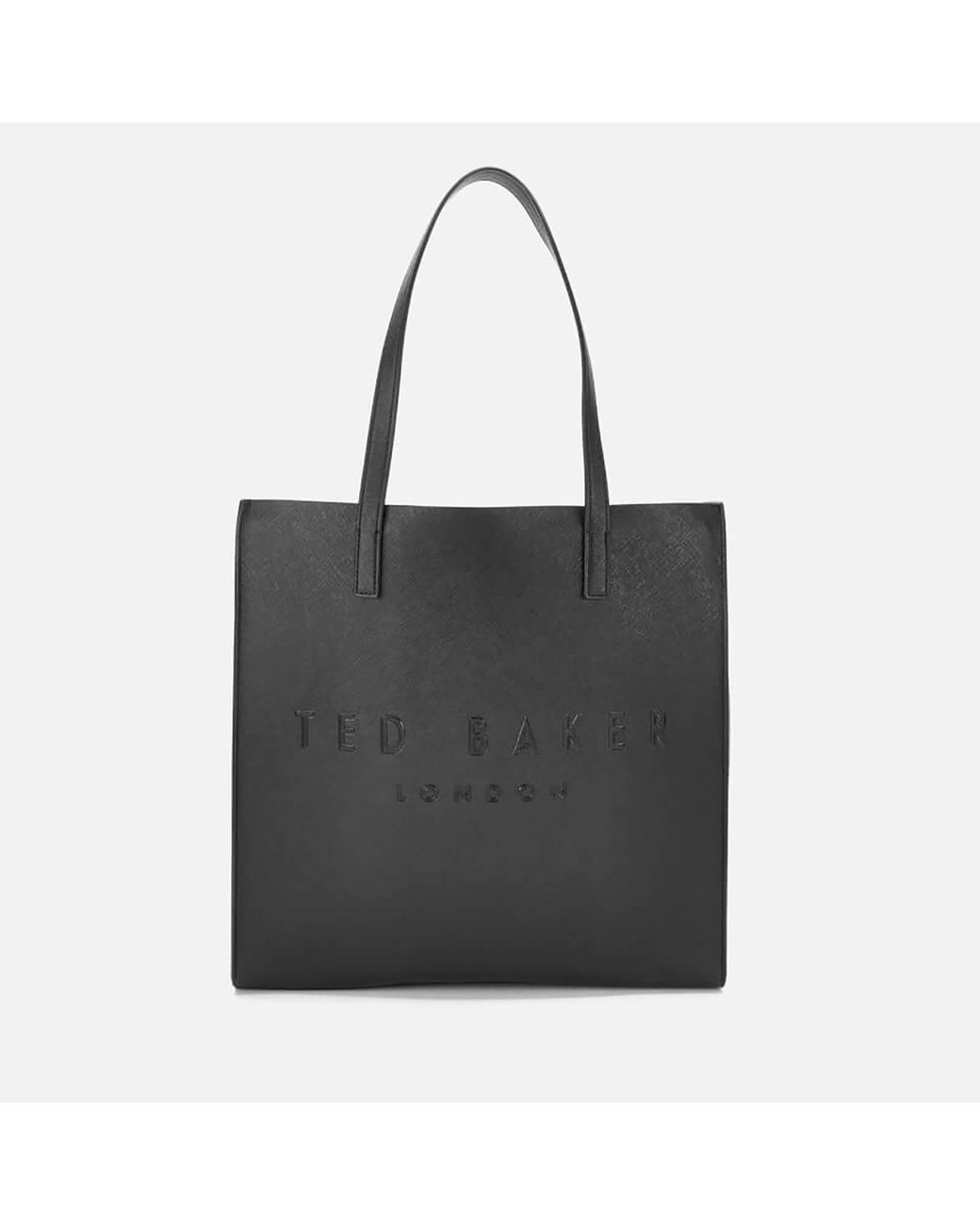 Ted Baker Crosshatch Large Logo Icon Bag in Black - Save 43% | Lyst