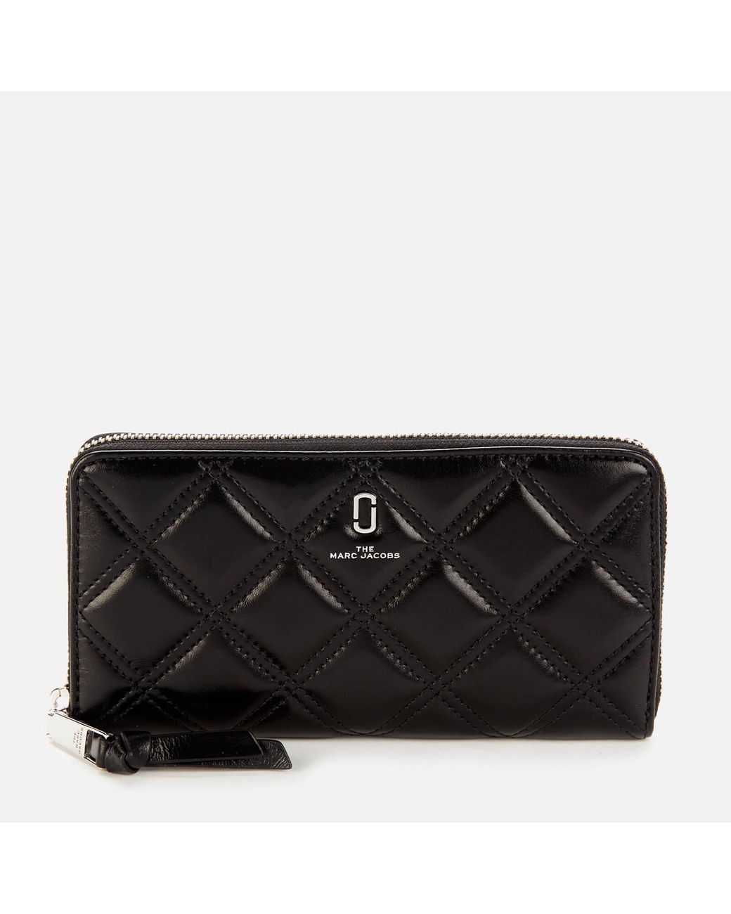 marc jacobs black quilted wallet