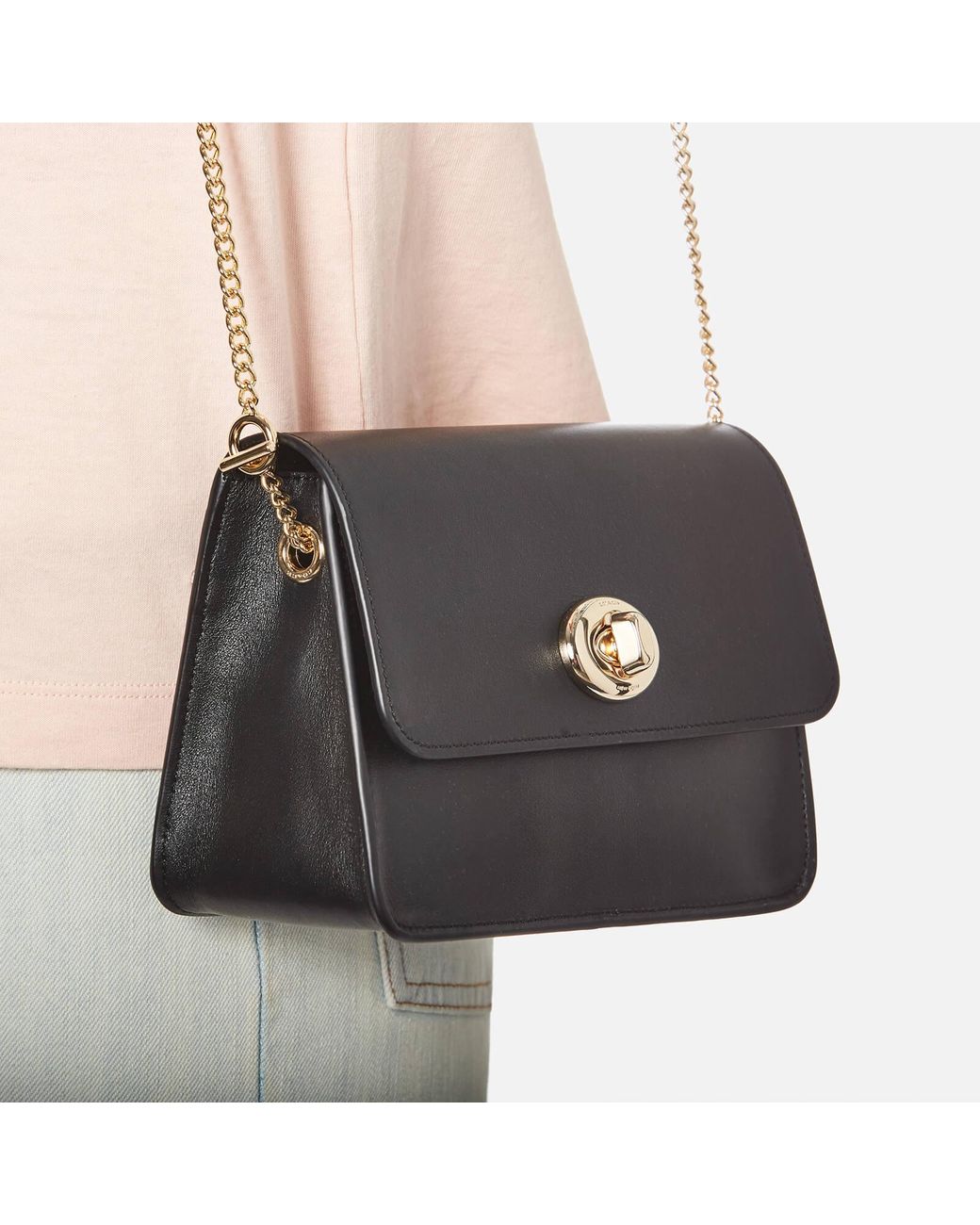 Coach turnlock chain crossbody sale