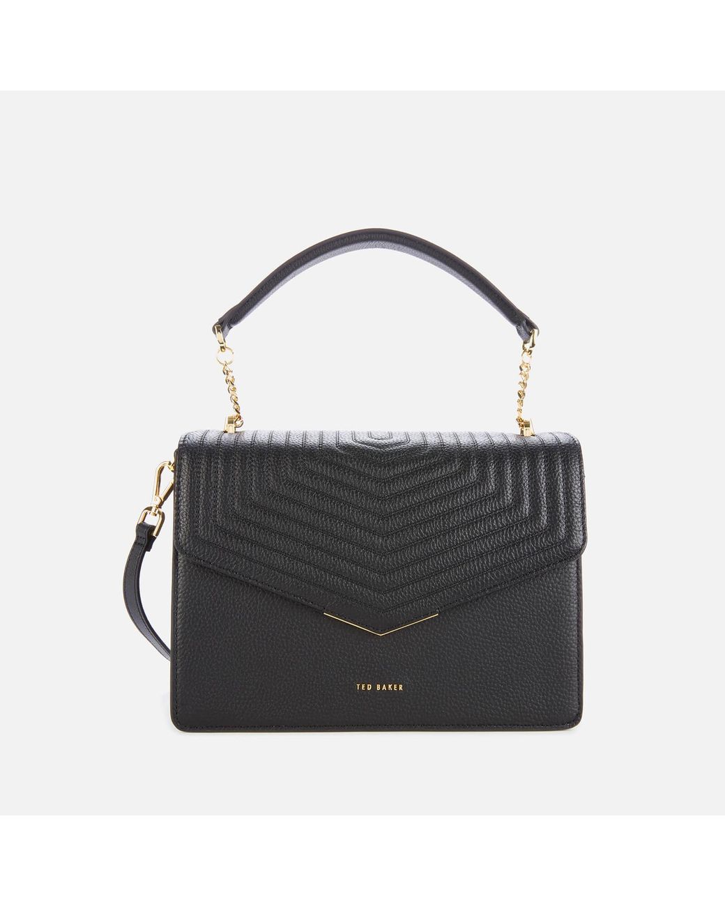 Ted Baker Brittni Quilted Envelope Top Handle Bag in Black Lyst Canada
