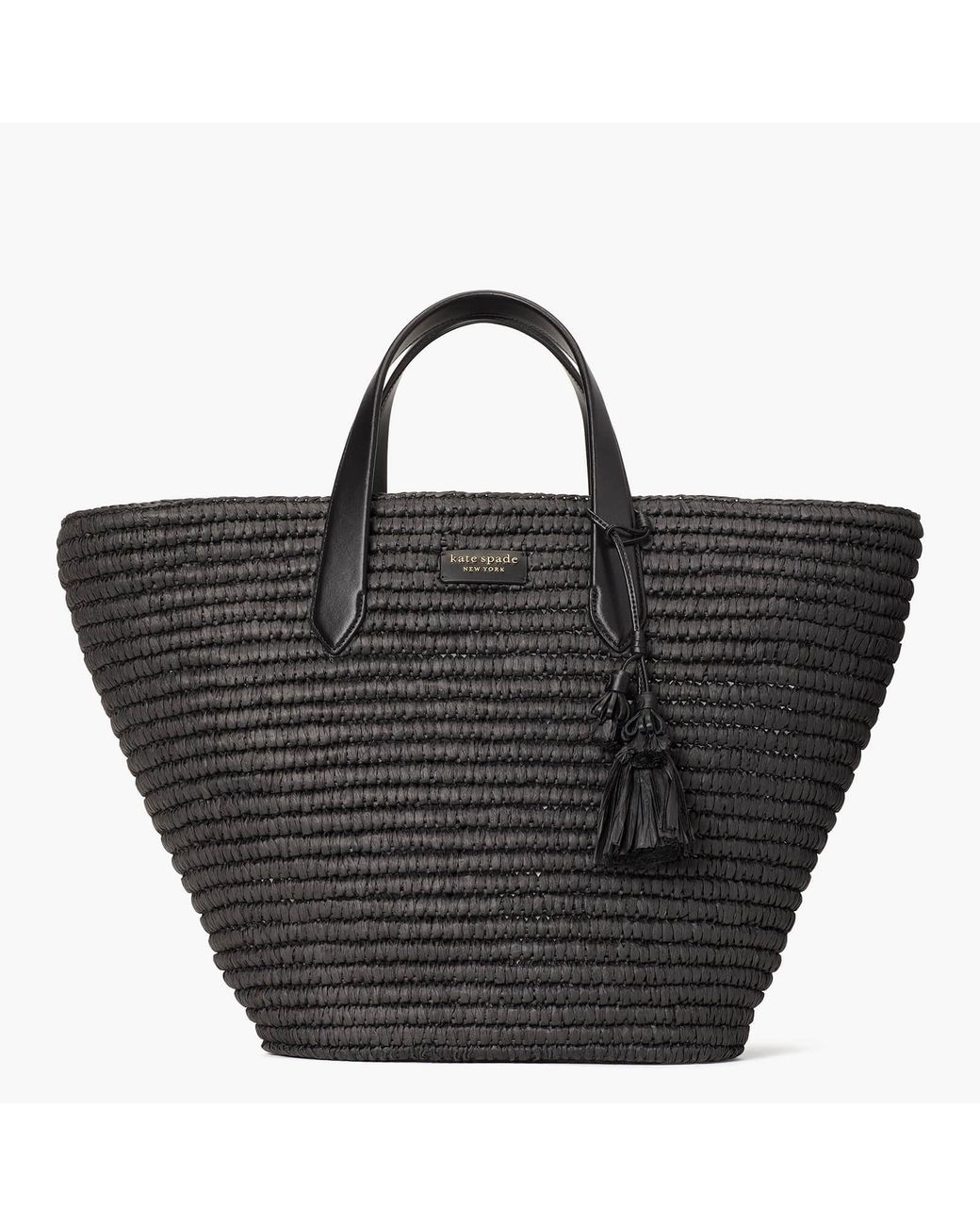Kate Spade Leather Cabana Large Tote Bag in Black | Lyst