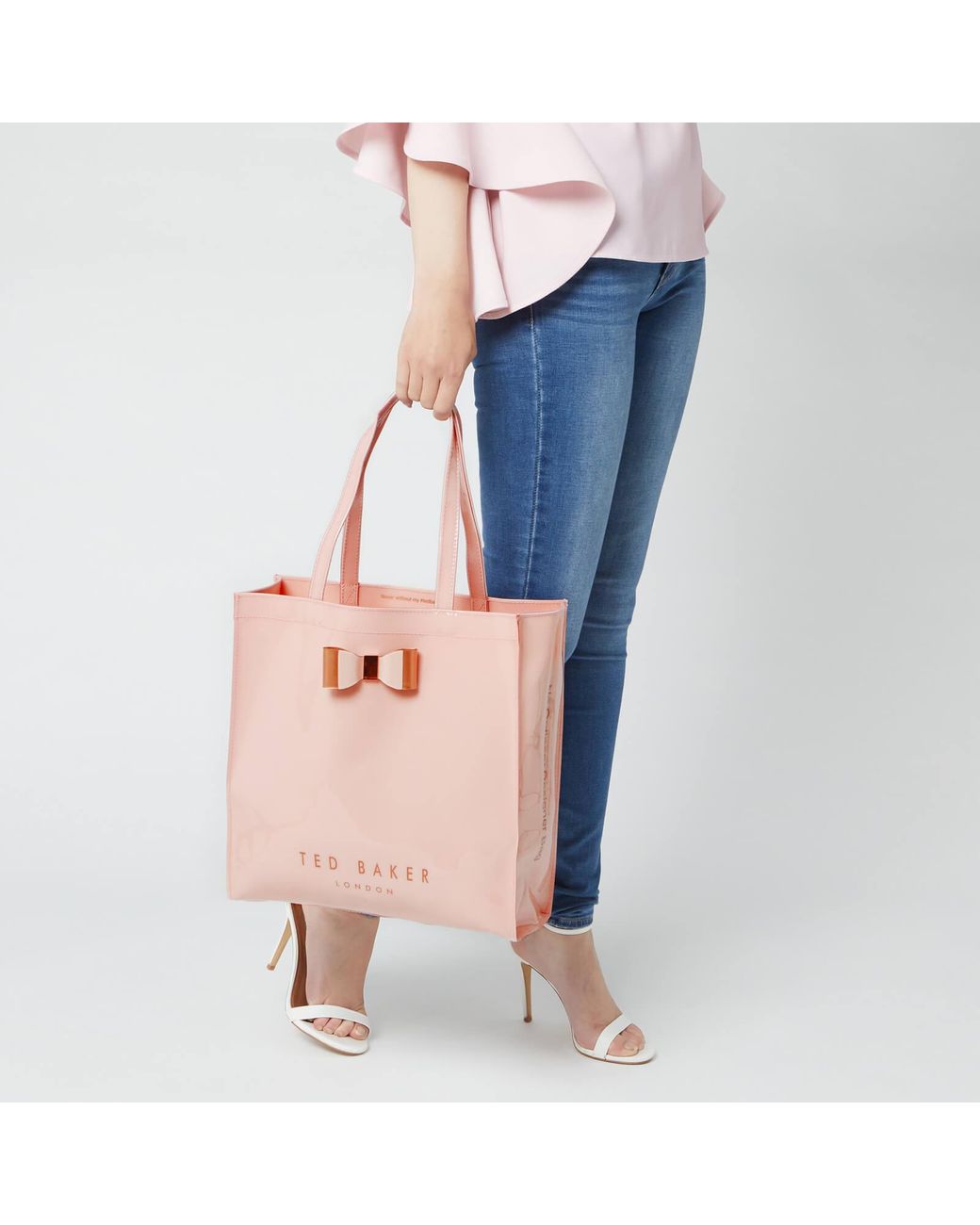 Ted Baker Cut Out Large Icon Bag in Rose Gold