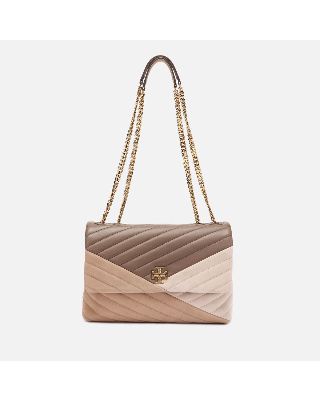 Tory Burch Kira Chevron Mixed materials Convertible Shoulder Bag