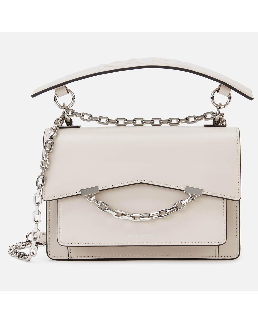 Karl Lagerfeld K/karl Seven Shoulder Bag in White | Lyst