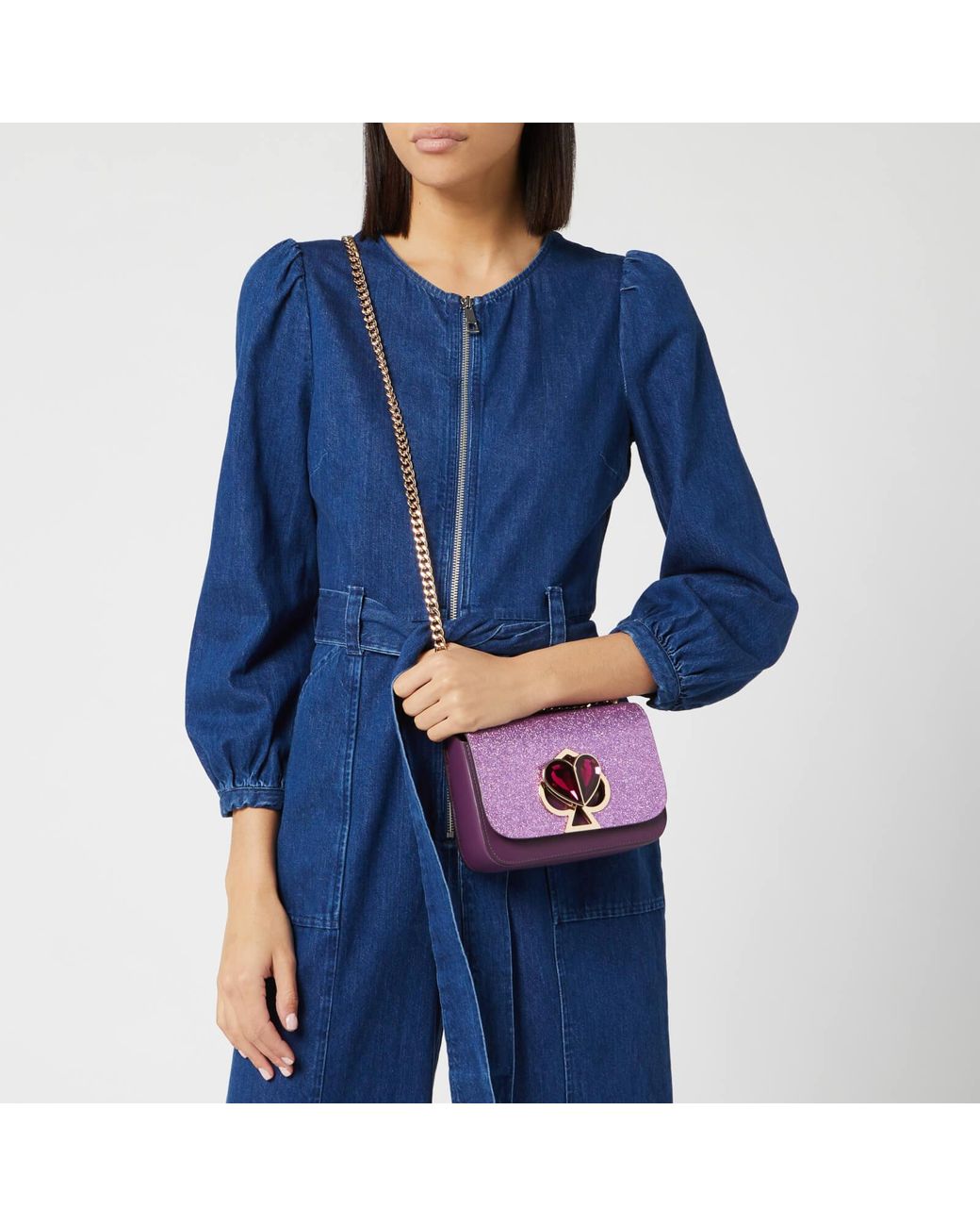 Kate Spade Nicola Twistlock Small Top Handle Bag in Blue