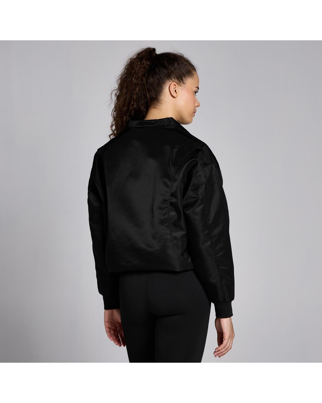 Mp Black Nylon Bomber Jacket