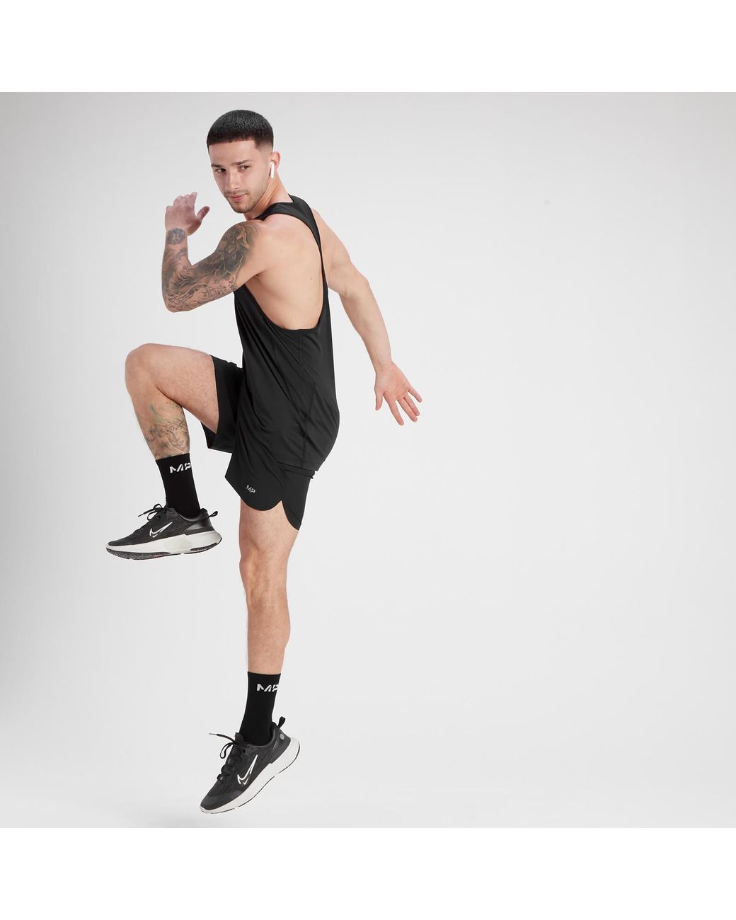 Mp Black Velocity Stringer Vest for men