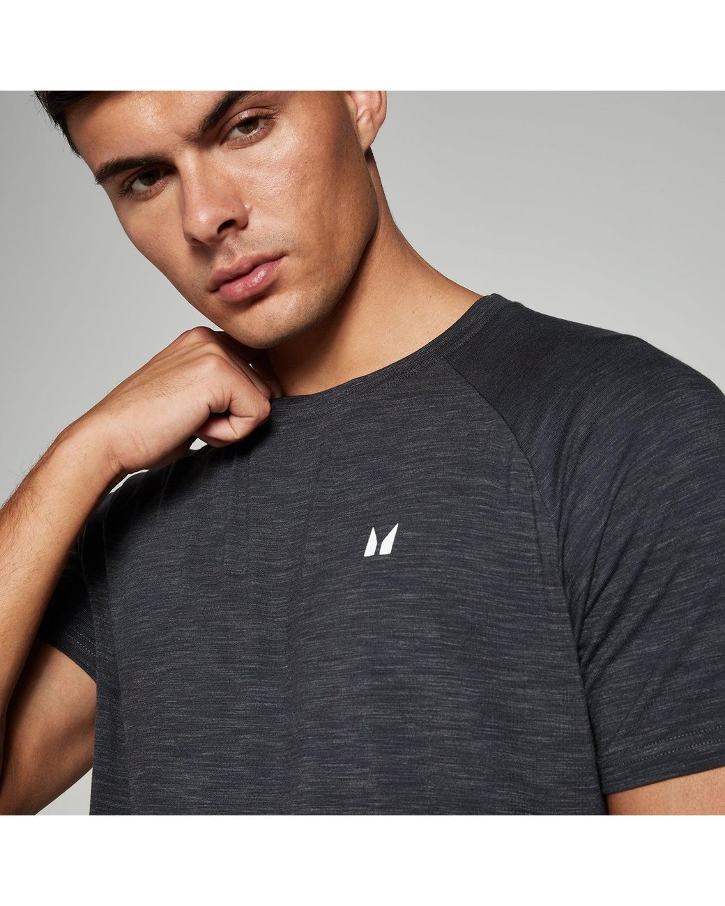 Mp Gray Performance Short Sleeve T-shirt for men