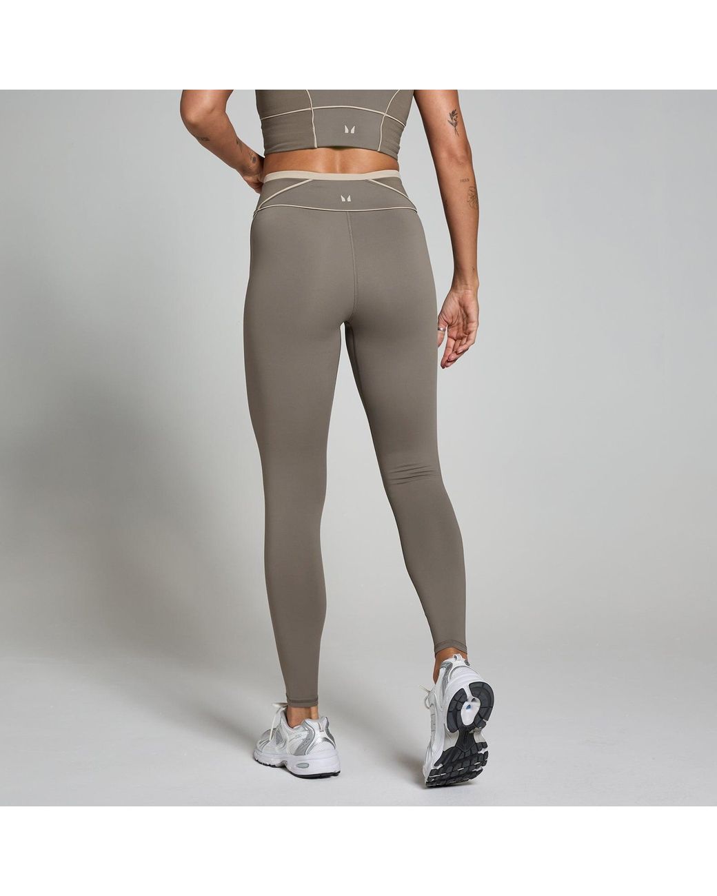 Mp Gray Teo Contrast Texture Leggings