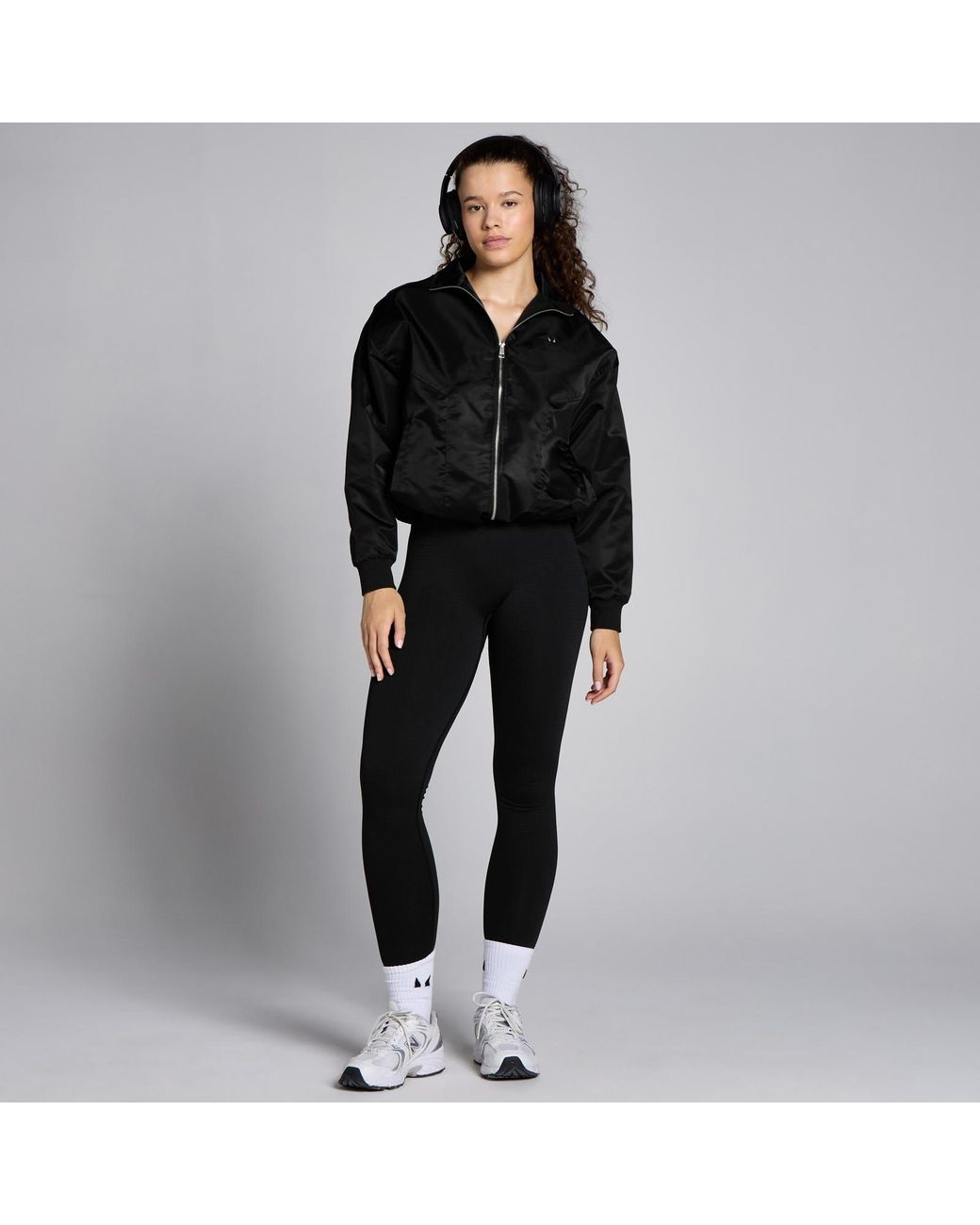 Mp Black Nylon Bomber Jacket