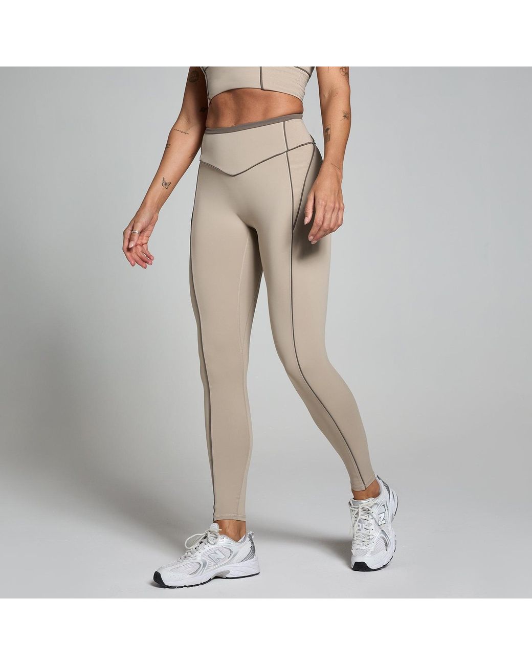 Mp Natural Teo Contrast Texture Leggings