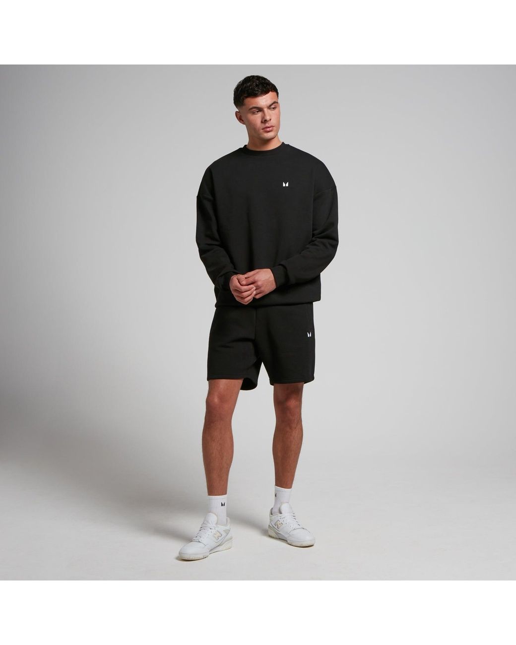 Mp Black Teo Graphic Crew Neck Sweatshirt for men