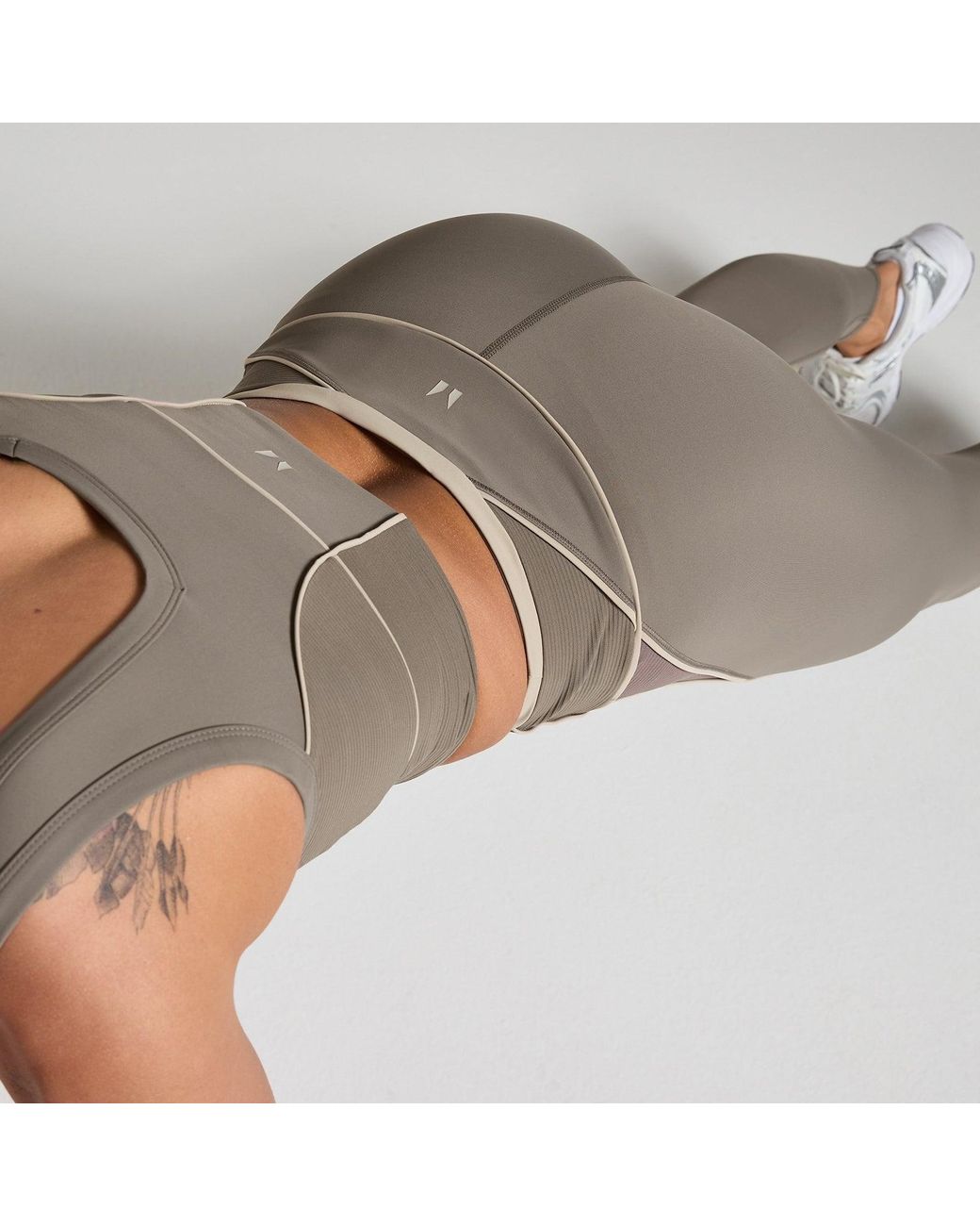 Mp Gray Teo Contrast Texture Leggings