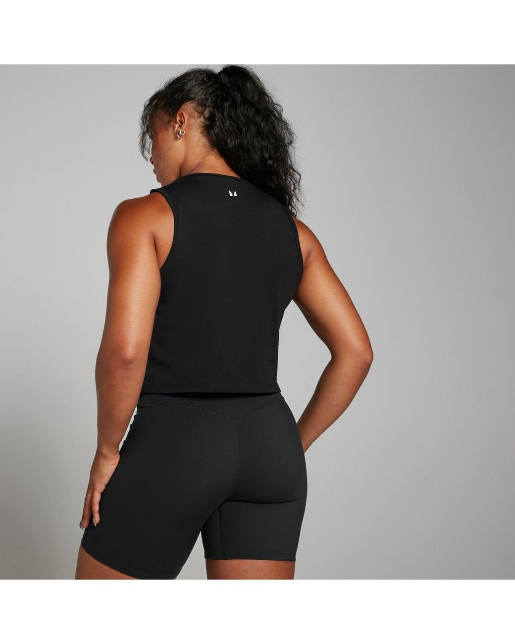 Mp Origin Graphic Crop Vest Washed Black