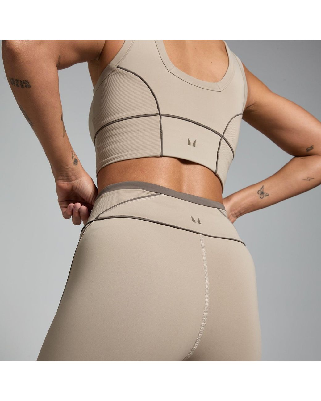 Mp Natural Teo Contrast Texture Leggings