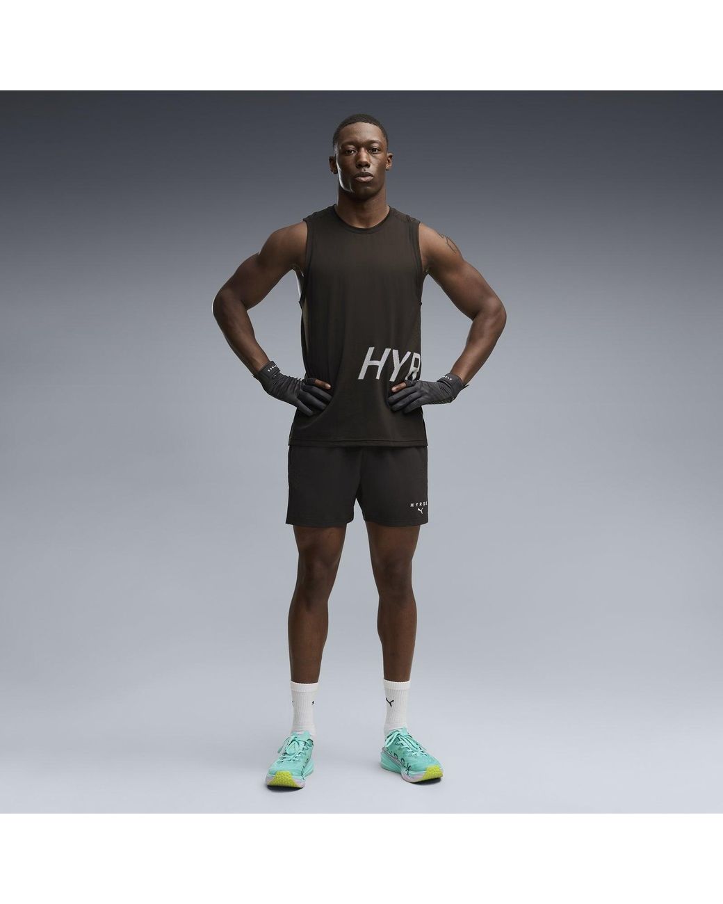 PUMA Black X Hyrox Pwrmode 5" Shorts for men