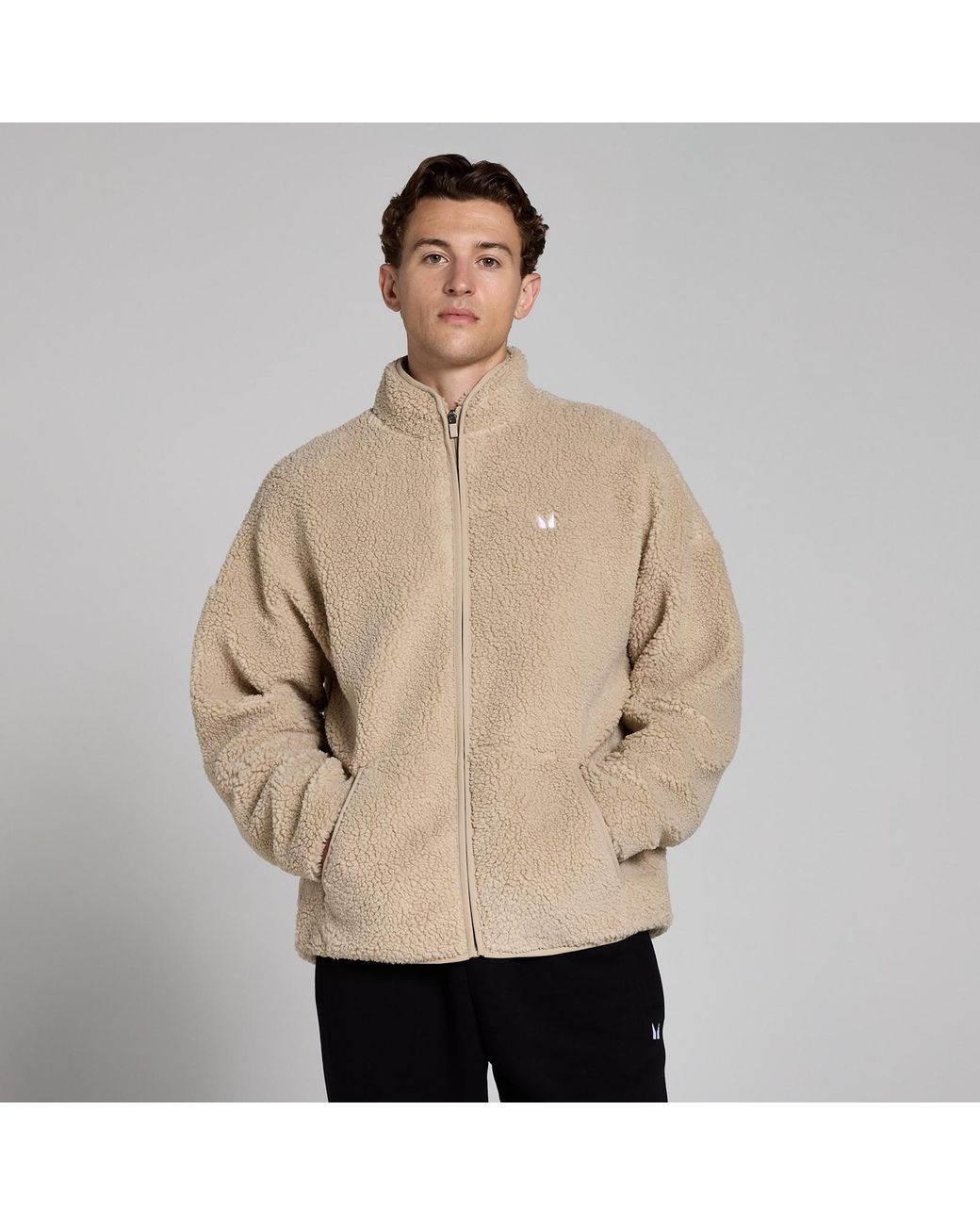 Chaqueta De Tejido Polar Borg Con Cremallera Integral Para Hombre De Mp de hombre de color Natural