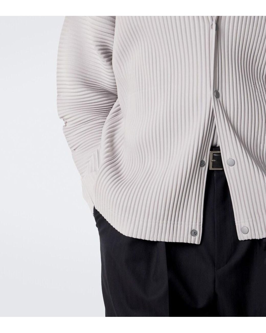 Homme Plissé Issey Miyake Gray Monthly Colors: September Pleated Jacket for men