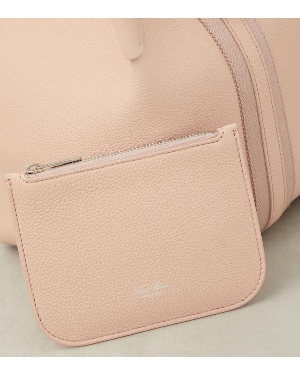 Loro Piana Natural Bale Small Leather Tote Bag