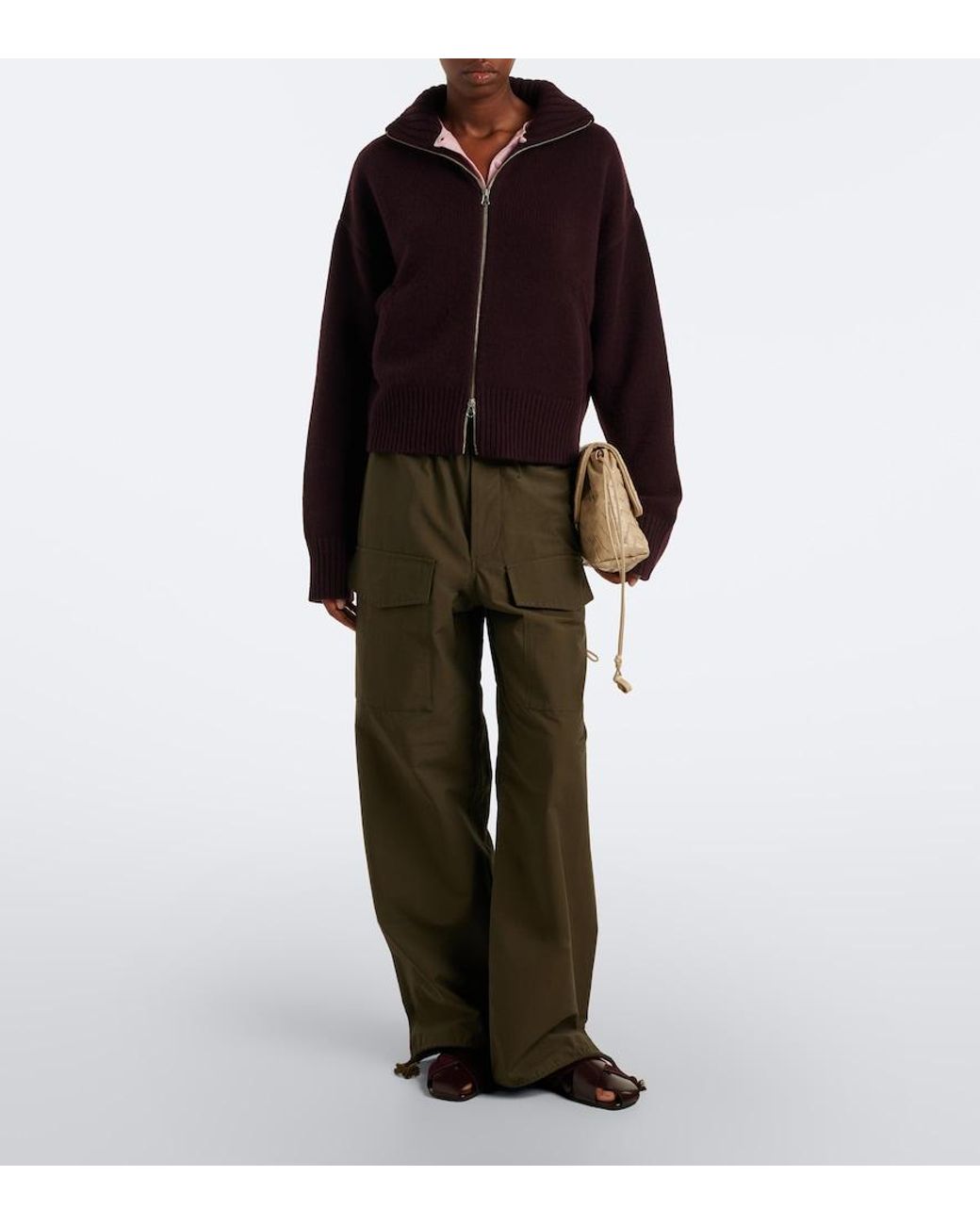 Extreme Cashmere Purple N°438 Xtra Fab Cashmere Zip-Up Sweater