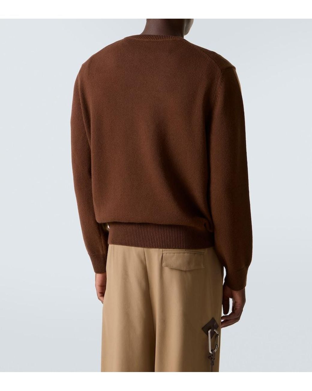 Loewe Brown Anagram Wool Sweater for men