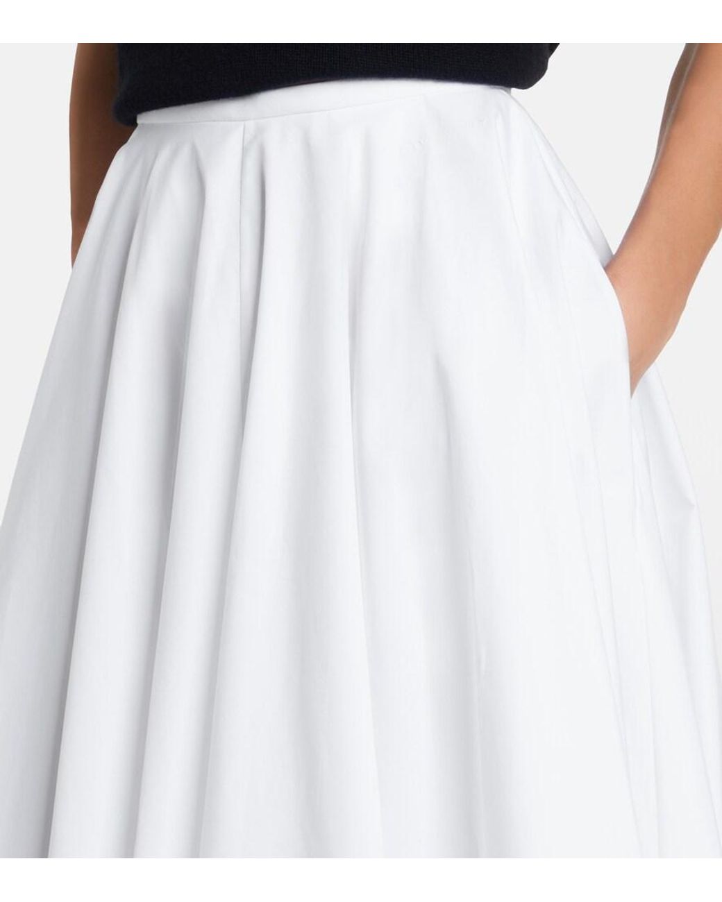 Givenchy White Cotton Midi Skirt