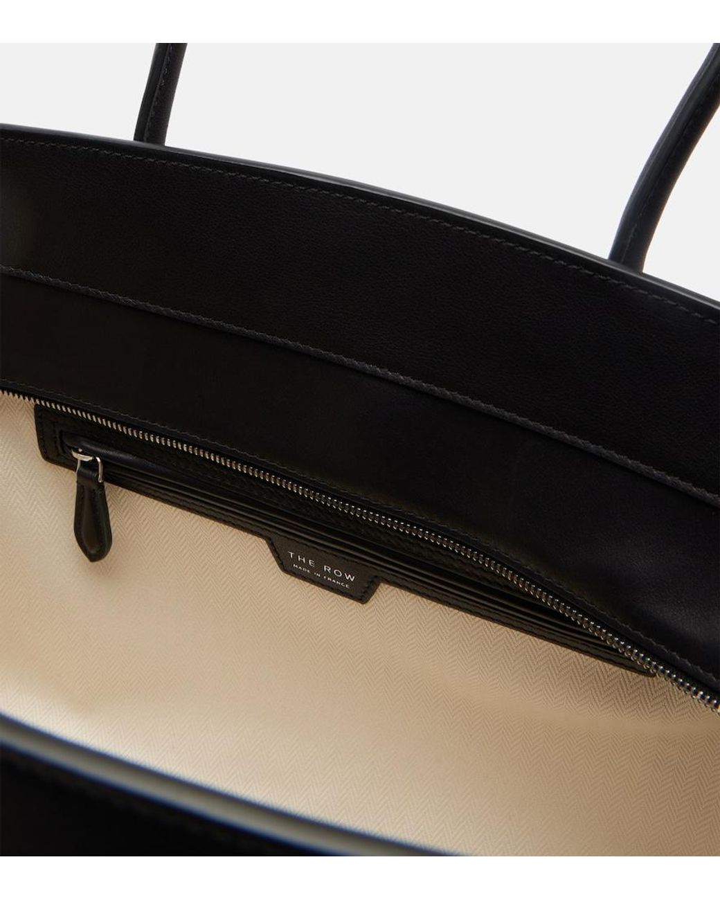 The Row Black Marlo 14 Leather Tote Bag