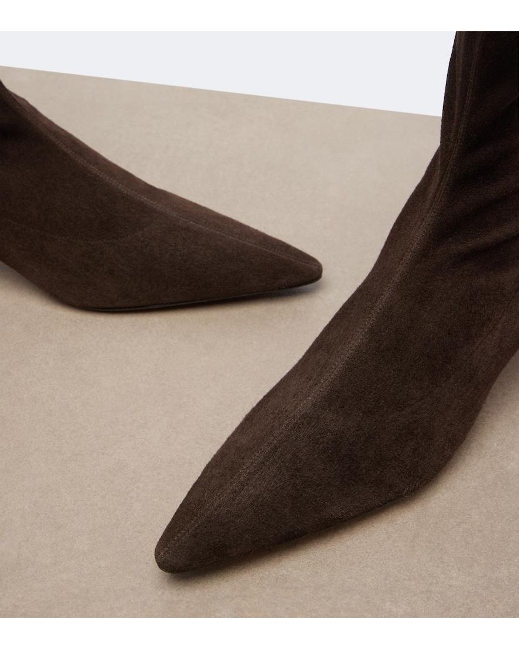 The Row Brown Liisa Suede Ankle Boots