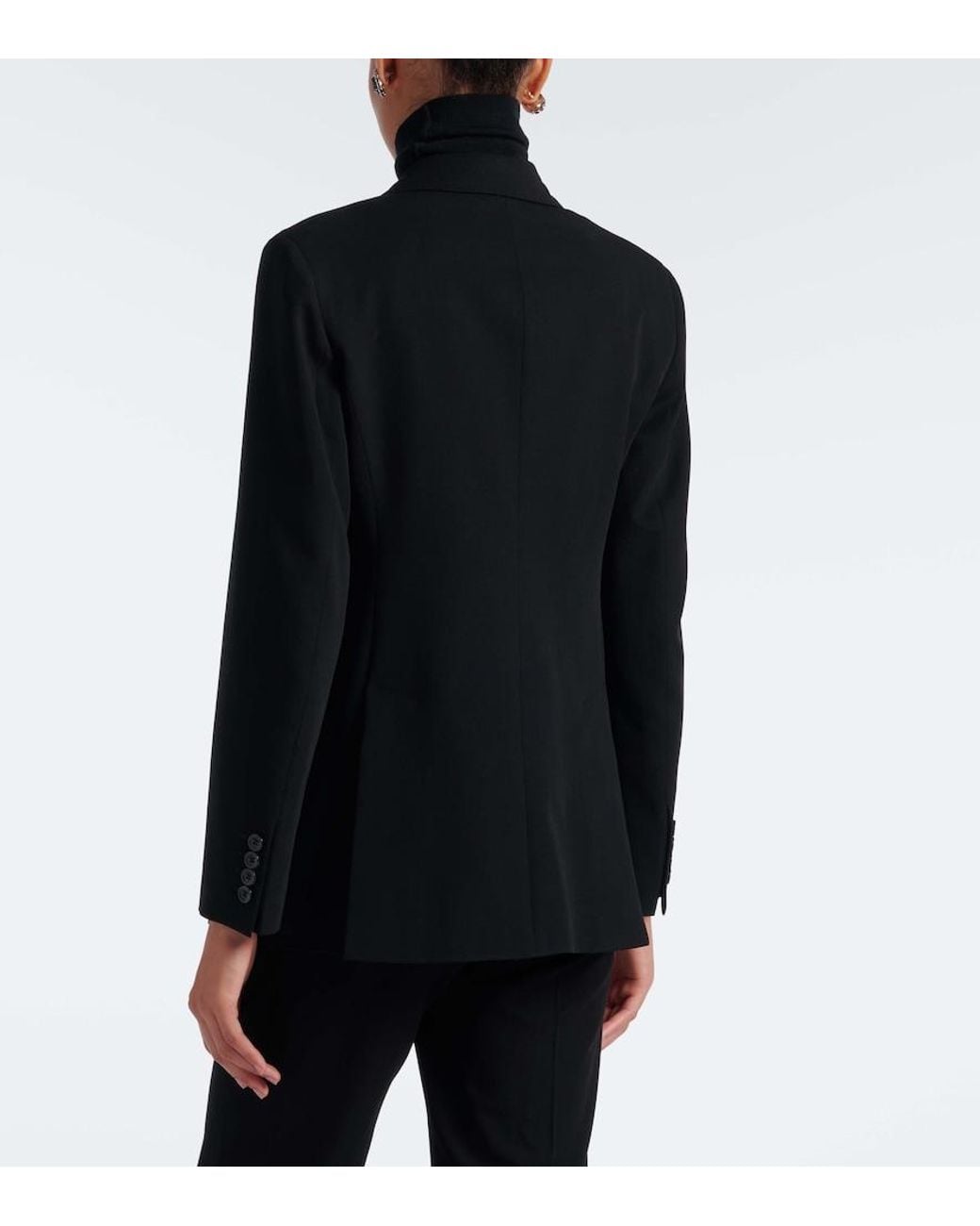 Max Mara Black Virgin Wool Blazer