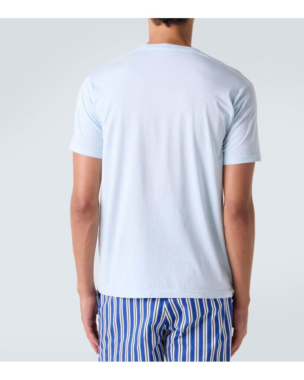 Tom Ford White Cotton And Silk Jersey T-Shirt for men