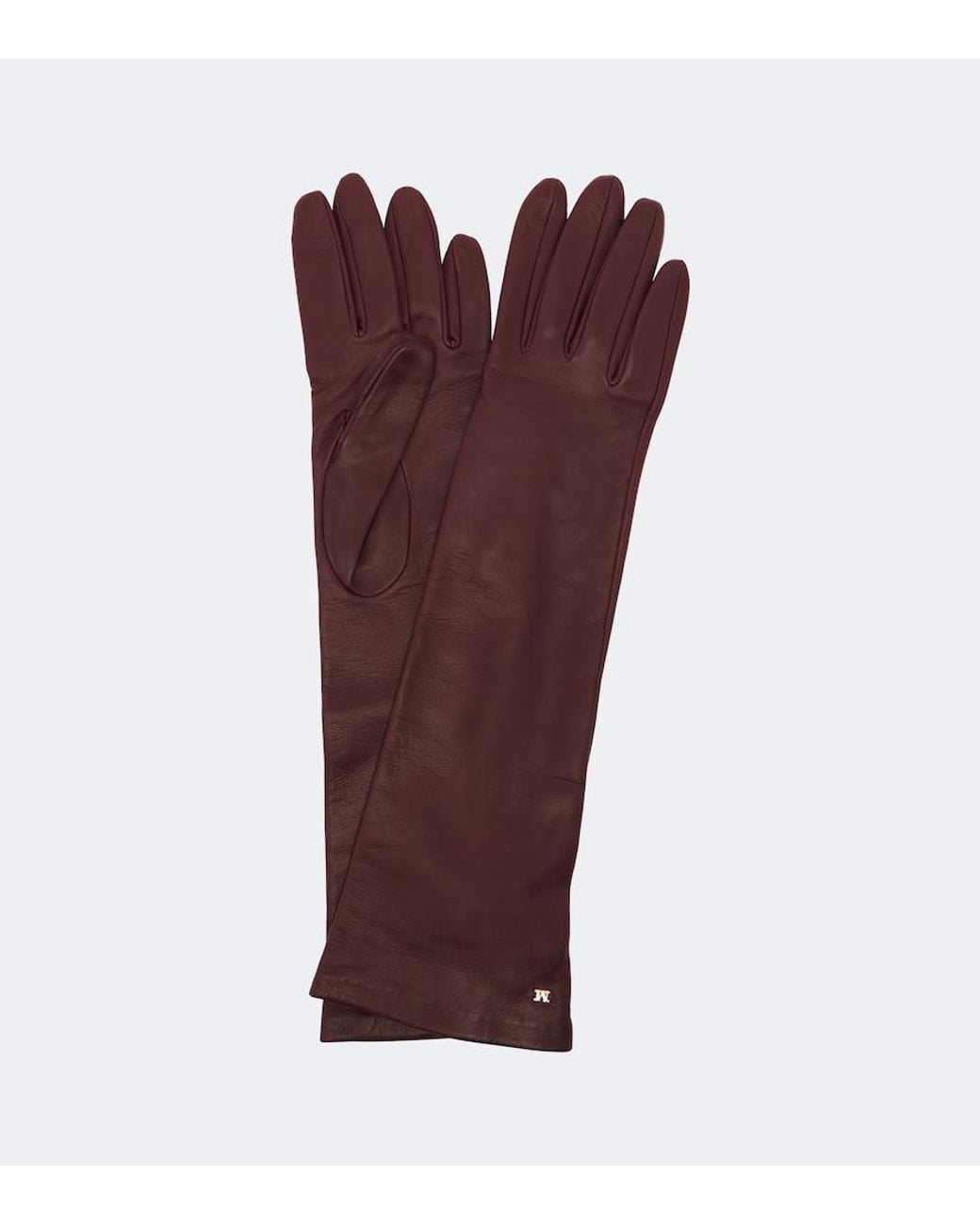 Max Mara Purple Leather Gloves