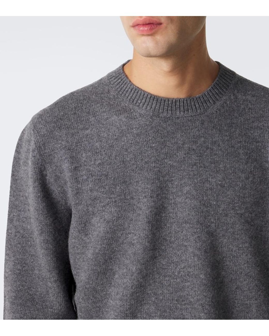 Prada Gray Virgin Wool Sweater for men
