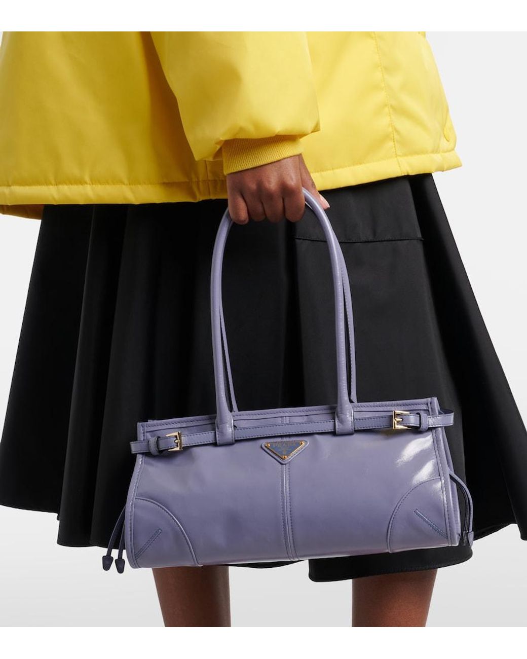Prada Blue Bonnie Medium Leather Shoulder Bag