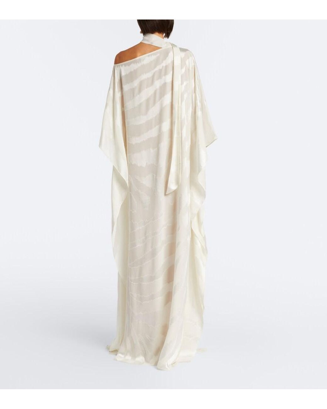 Taller Marmo White Streep Scarf-Detail Fil Coupe Kaftan