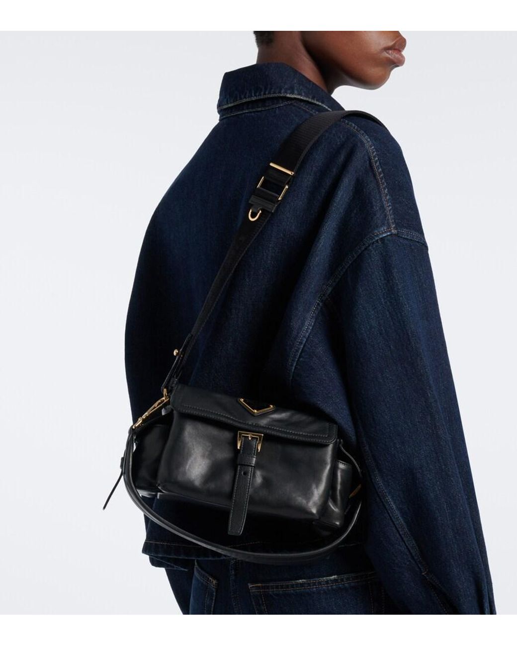 Prada Black Explore Mini Leather Shoulder Bag
