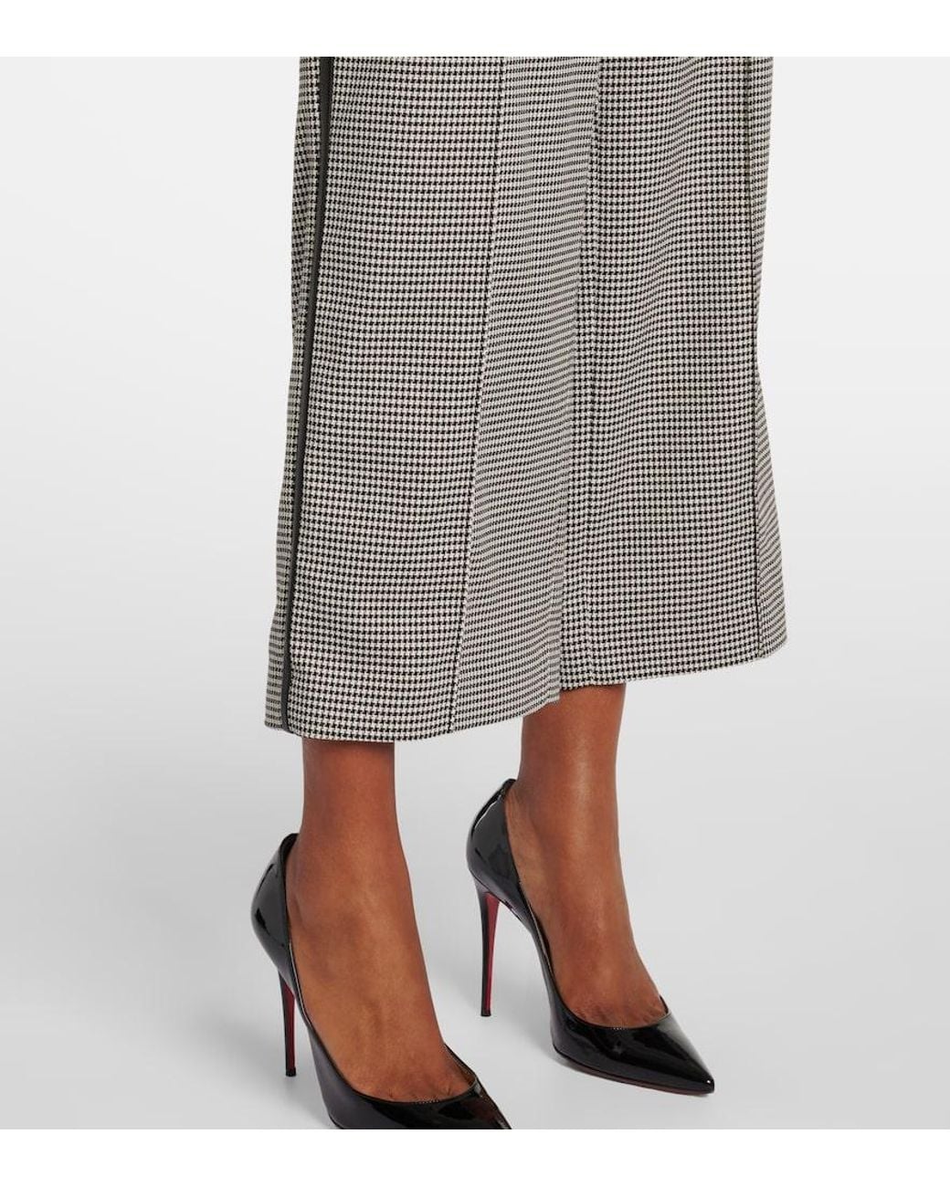 Jonathan Simkhai Gray Miki Checked Capri Pants