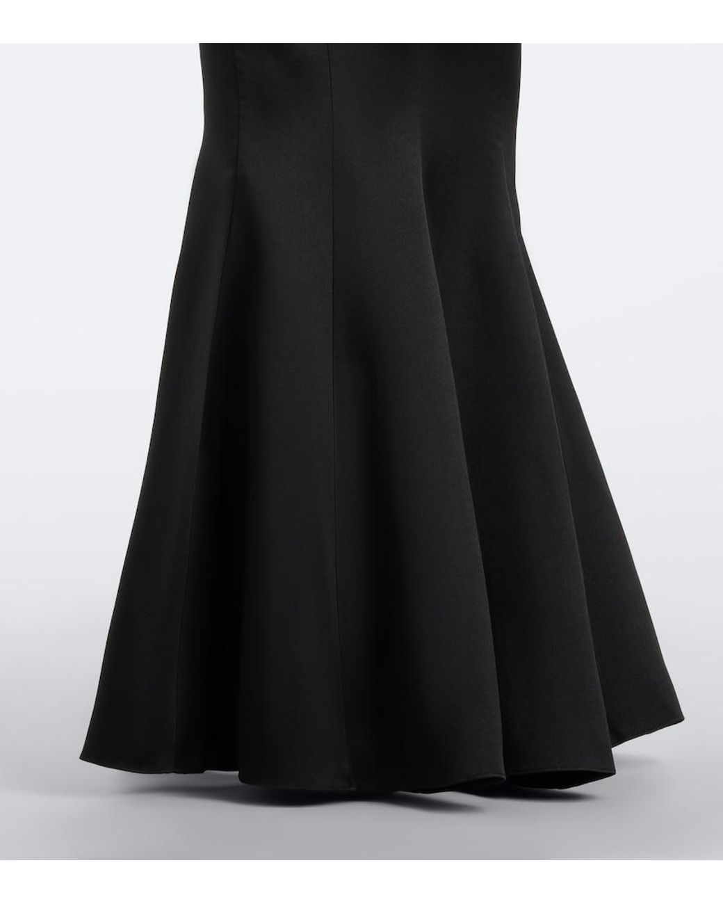 Solace London Black Alta Off-Shoulder Satin Bustier Dress