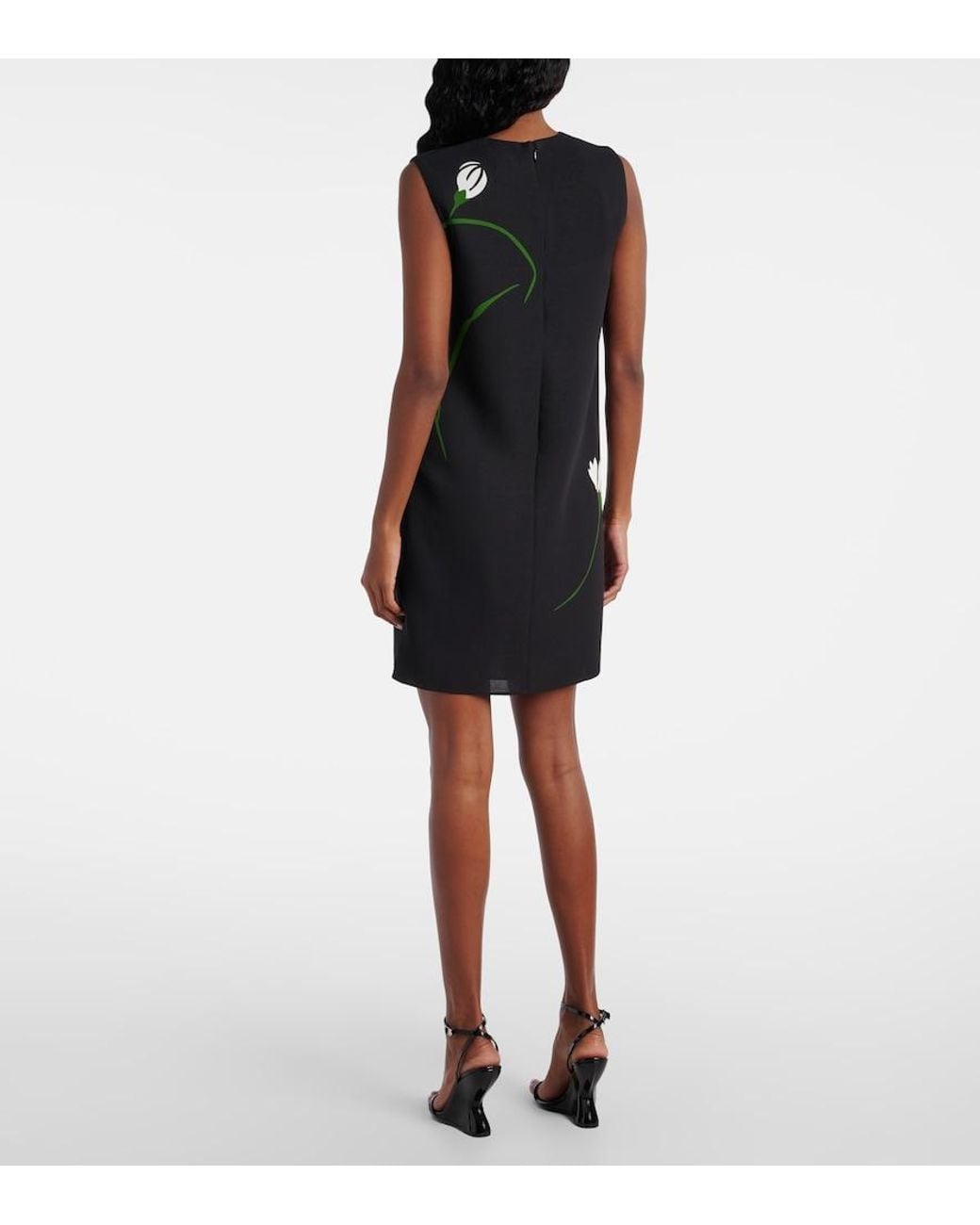 Veronica Beard Black Cromwell Floral Shift Dress