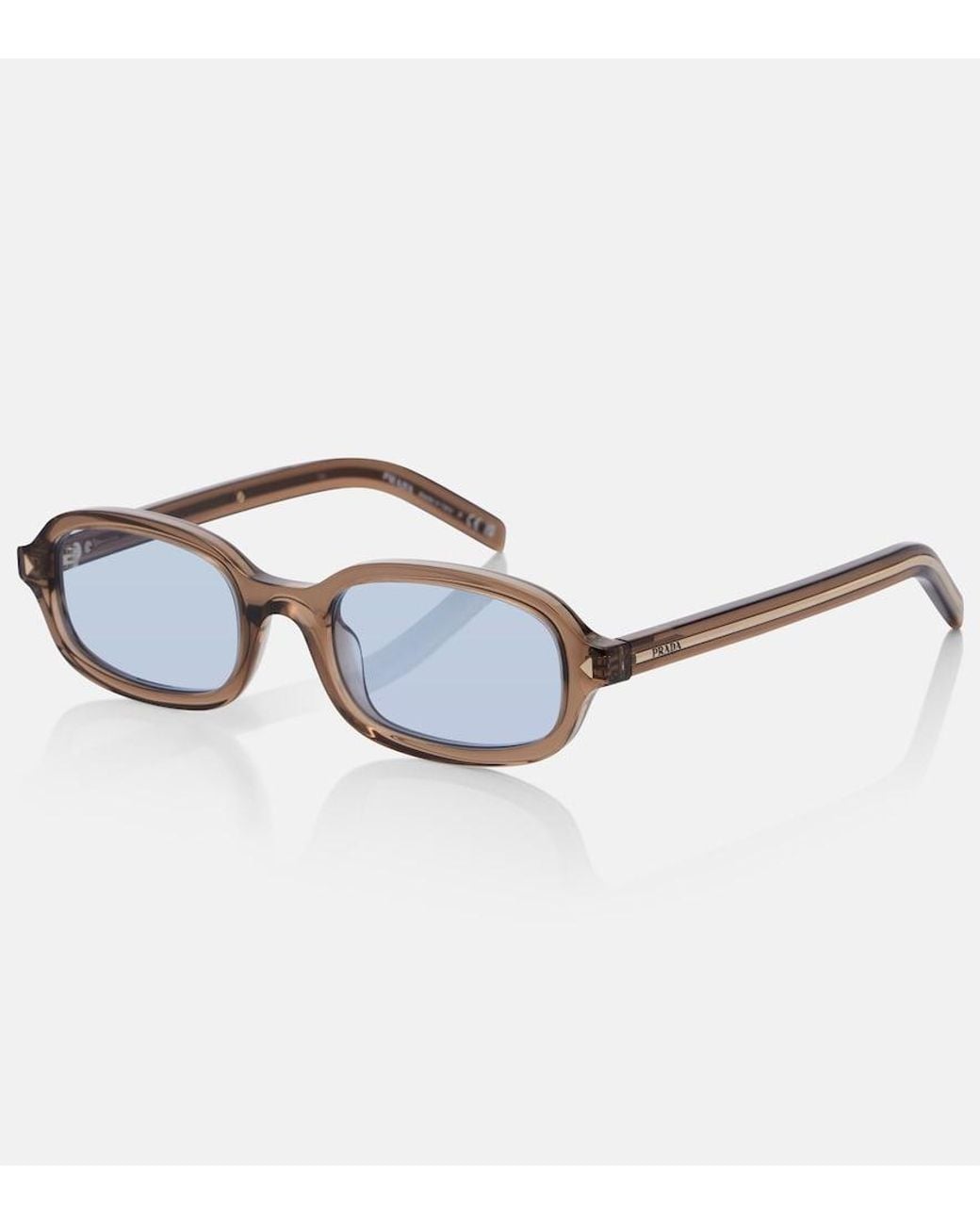 Prada Blue Rectangular Sunglasses