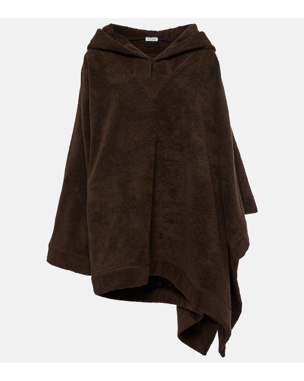 Alaïa Brown Cotton Terry Hoodie
