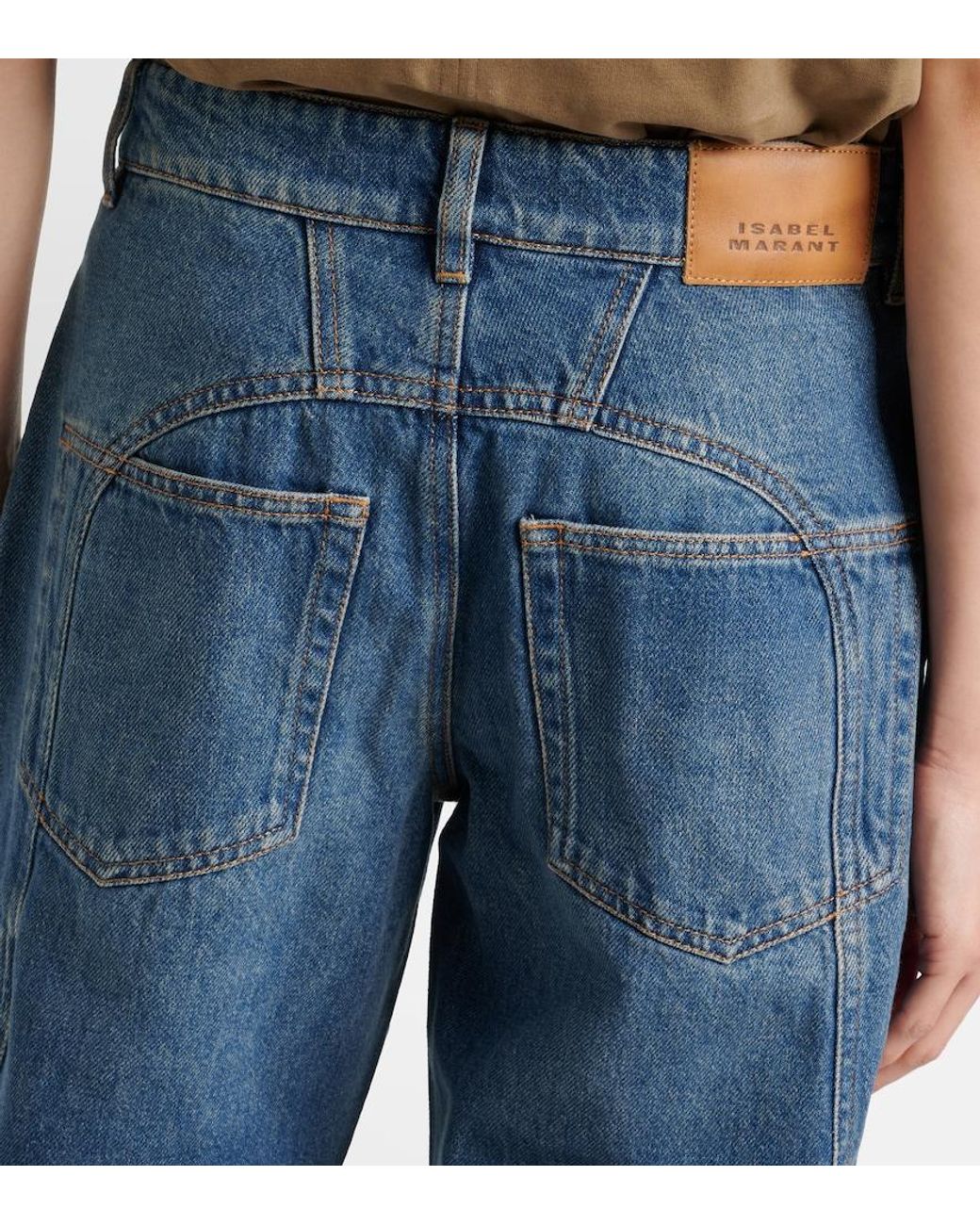 Isabel Marant Blue Betiane Wide-Leg Jeans