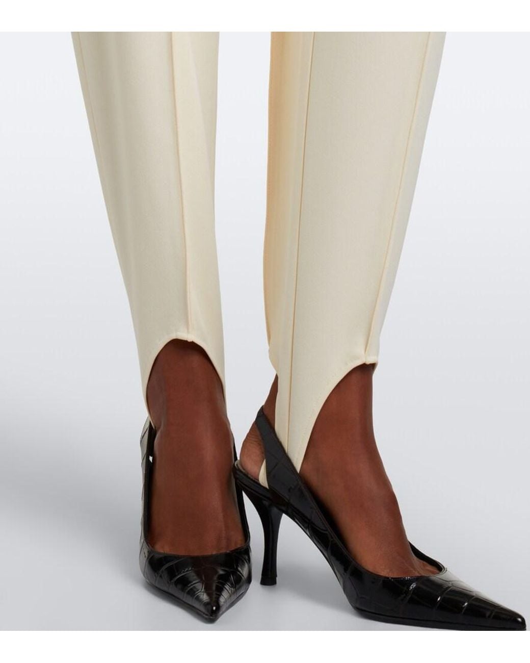 Stella McCartney Natural Cady Stirrup Pants