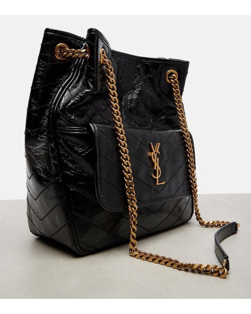 Saint Laurent Black Niki Small Leather Tote Bag