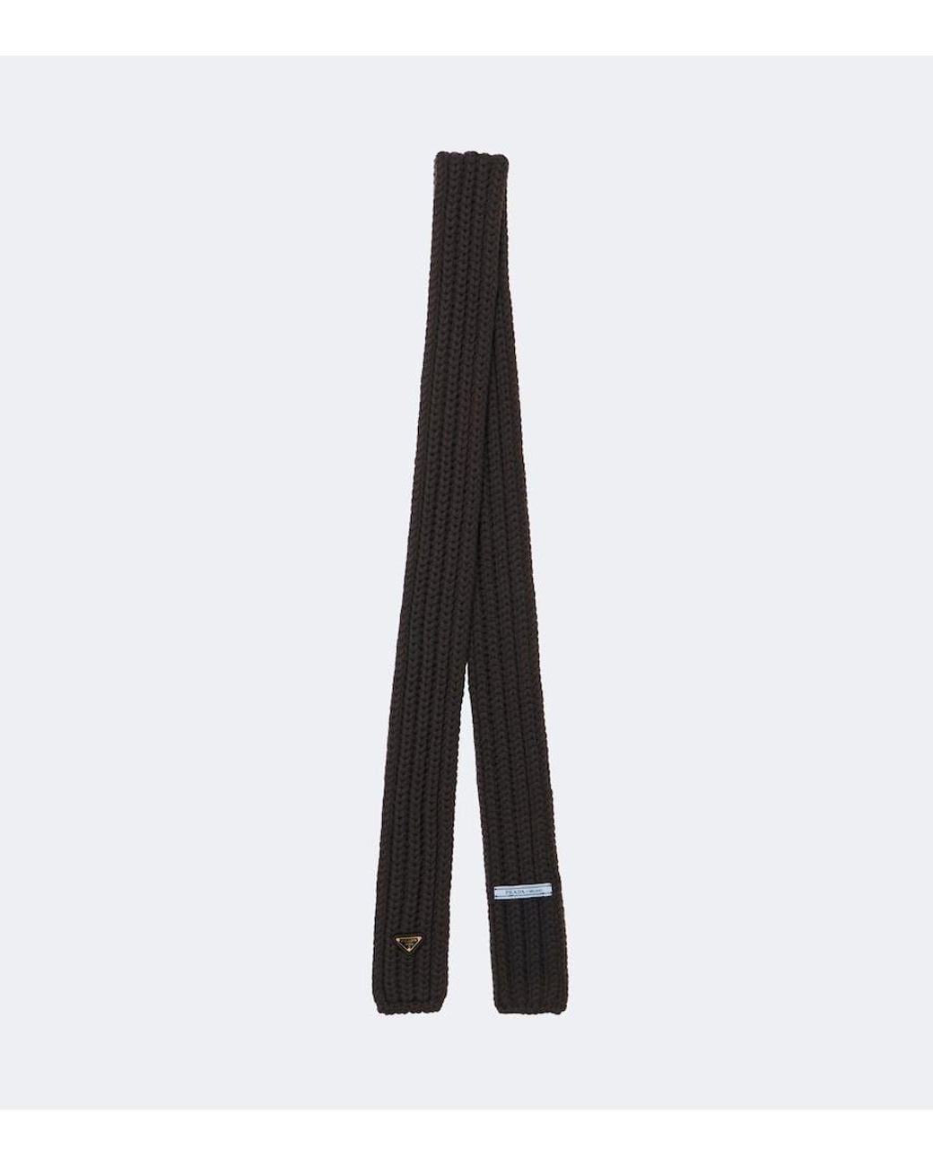 Prada White Virgin Wool Scarf