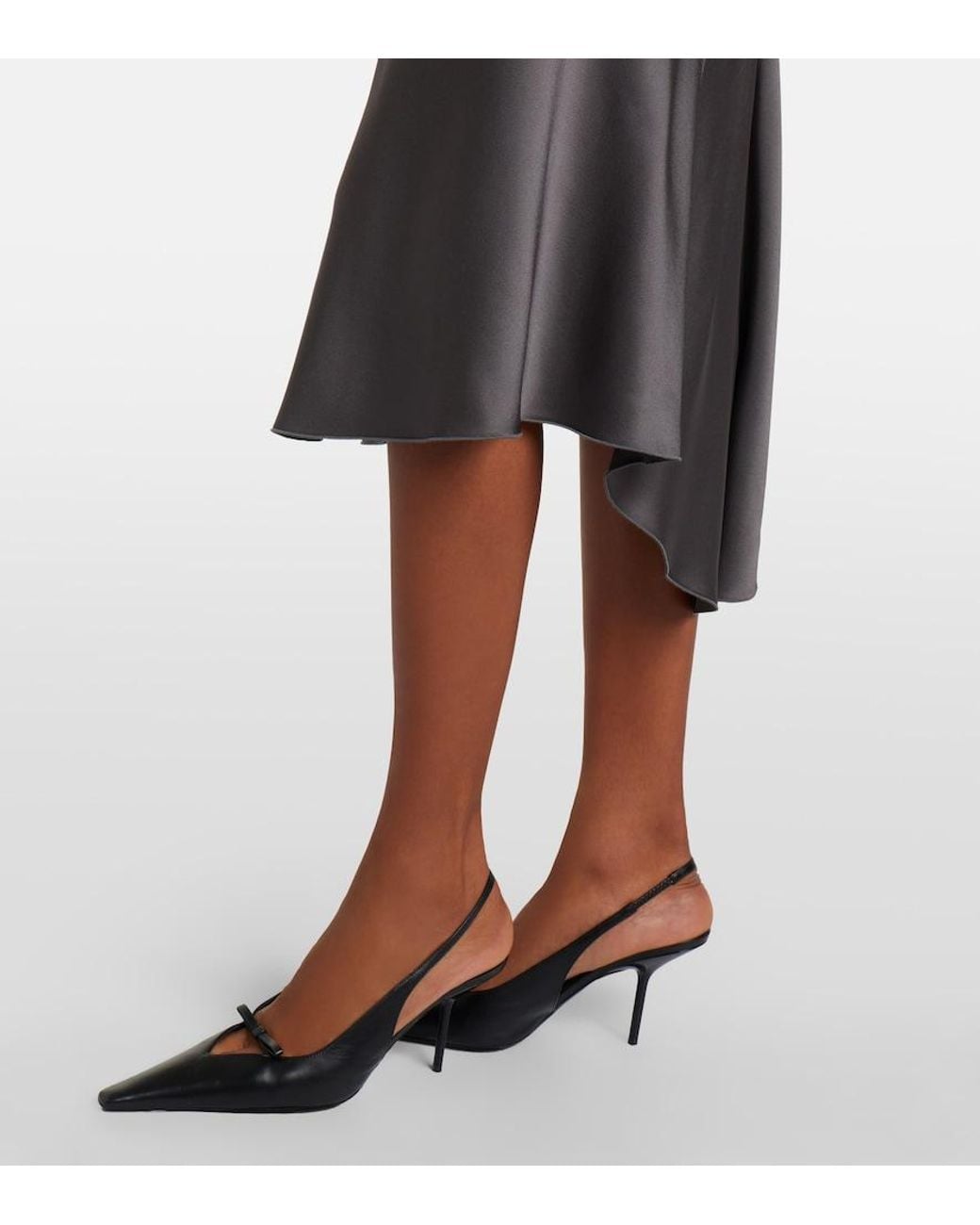 Victoria Beckham Gray Bela Midi Skirt