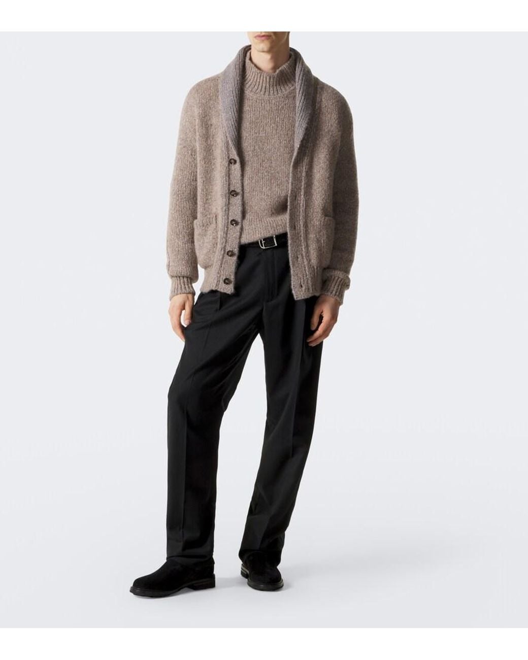Brioni Black Suede Chelsea Boots for men
