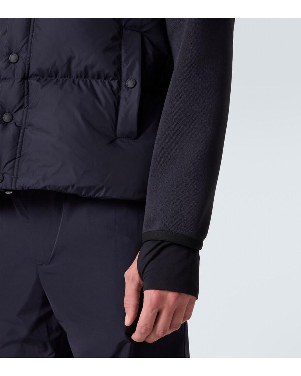 Moncler Blue Down-Paneled Cardigan for men