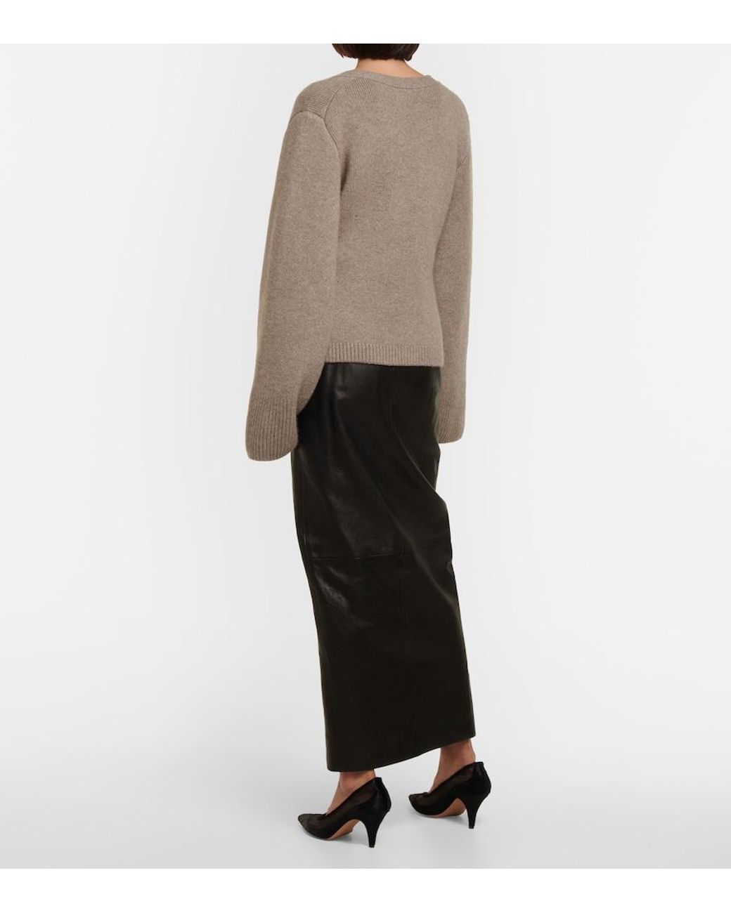 Khaite Gray The Scarlet Cashmere-Blend Cardigan