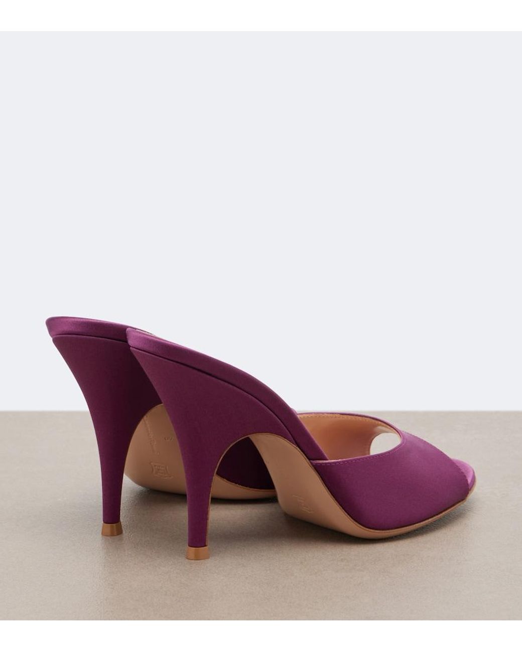 Gianvito Rossi Pink Sofia Satin Mules