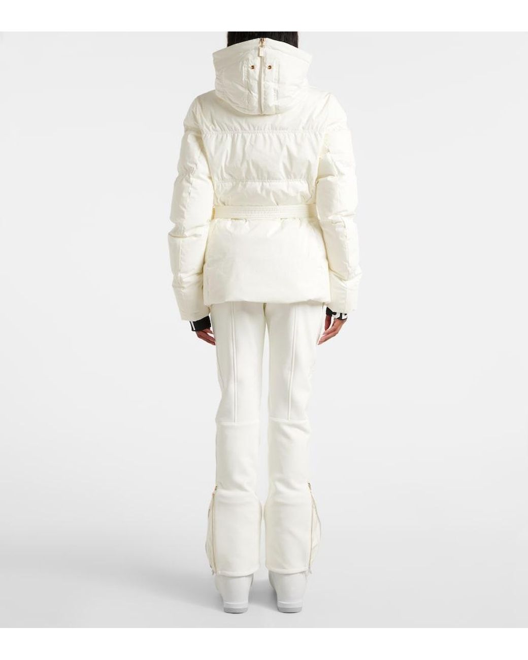 Jet Set White Chamonix Belted Ski Jacket